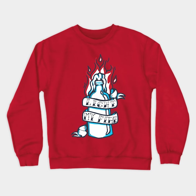 Light My Fire Crewneck Sweatshirt by Brieana